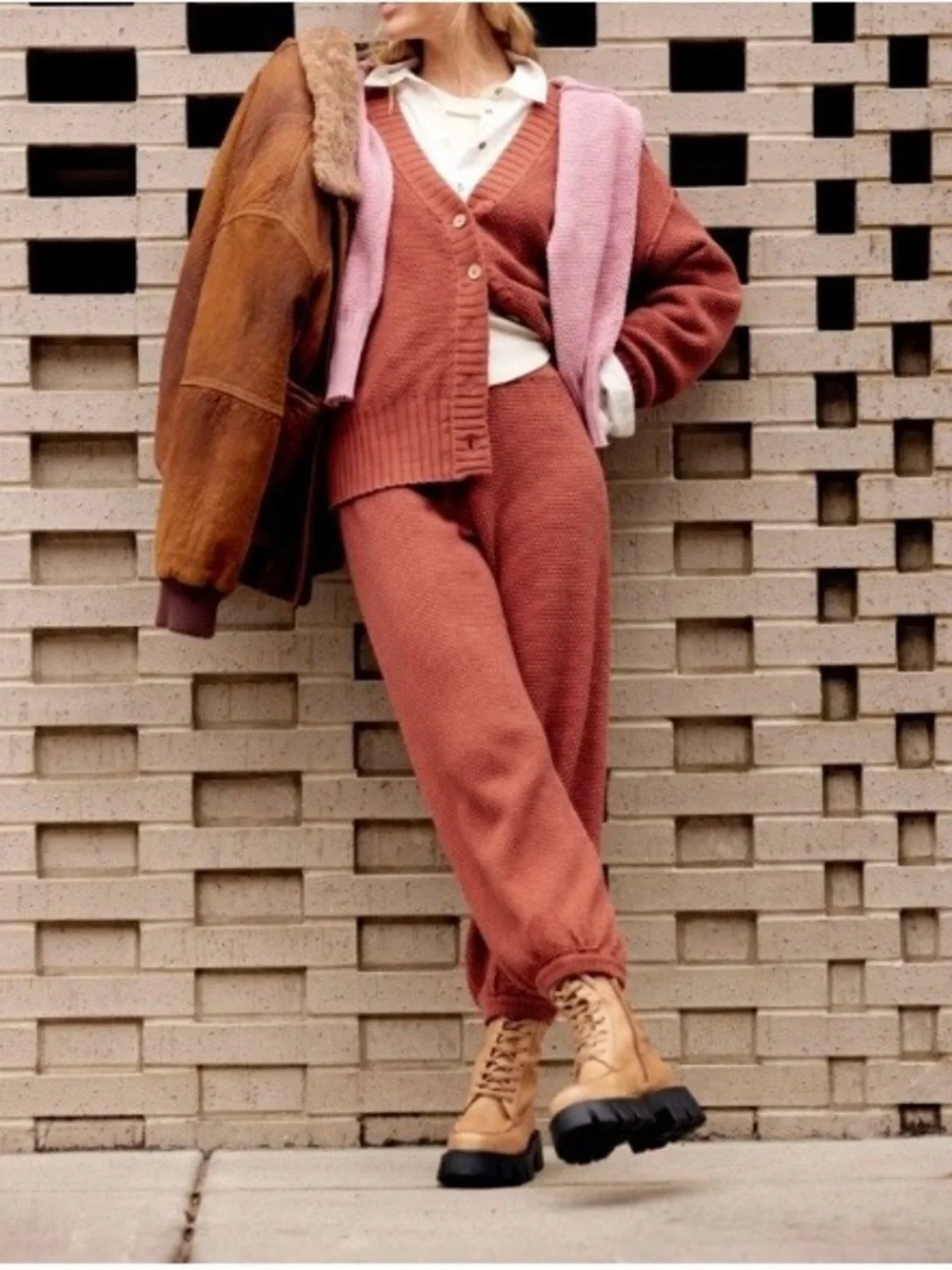 free people beach hailee cardi set in canyon sunset